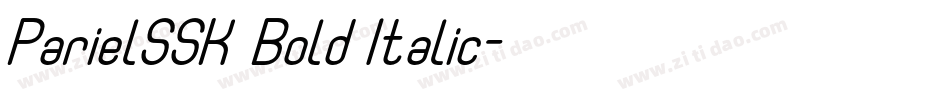 ParielSSK Bold Italic字体转换